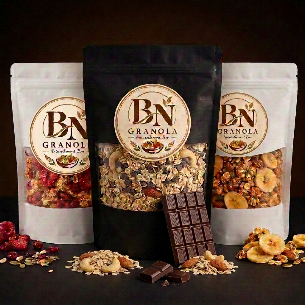 Pack Trio Granola (Framboise + Chocolat Noir + Banane)